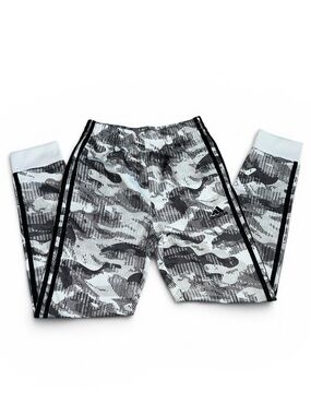 adidas Kids' Black & White Camo Track Pants 10/12